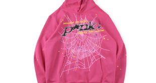 Dark Pink Sp5der Hoodie