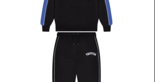 Irongate Chenille Arce Hooded Tracksuit Black Blue