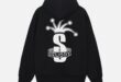 BLACK CROWN BAND ZIP HOODIE