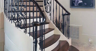 indoor stair banister